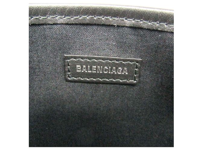 Borsa Balenciaga Navy Cabas M Nero Bianco sporco - vista 11