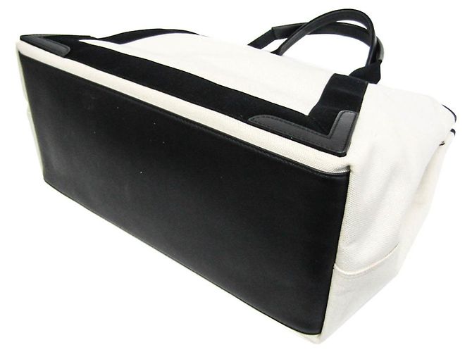 Borsa Balenciaga Navy Cabas M Nero Bianco sporco - vista 2