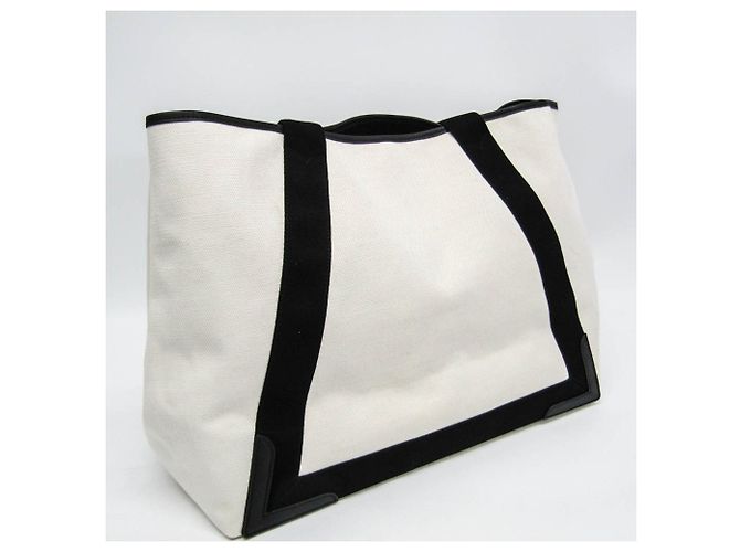 Borsa Balenciaga Navy Cabas M Nero Bianco sporco - vista 9