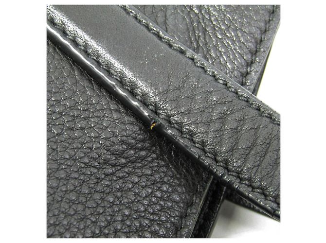 Tote Bolsa de ombro de couro feminina com logo triangular Prada Preto - vista 7