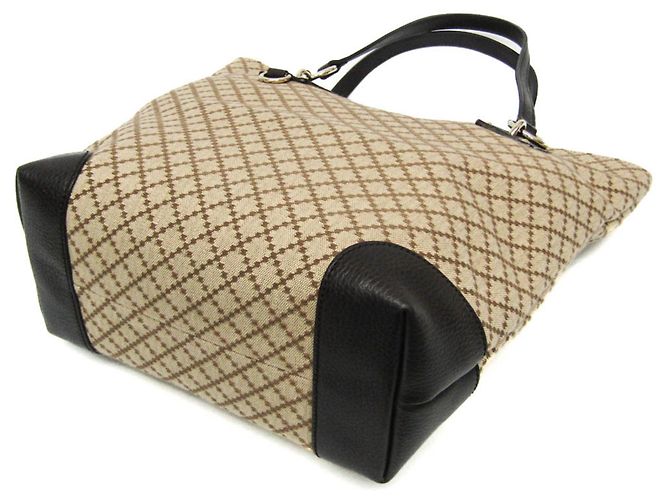 Borsa tote in tela e pelle Gucci Diamante Marrone Beige - Ansicht 2
