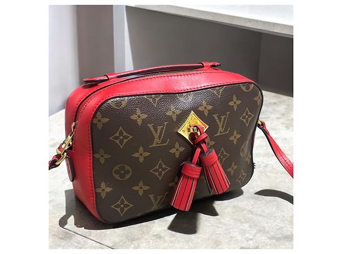 Louis Vuitton Monogram Saintonge 2018 Marrone Rosso - vista 13