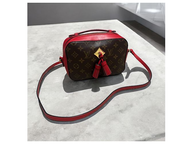 Louis Vuitton Monogram Saintonge 2018 Marrone Rosso - vista 3