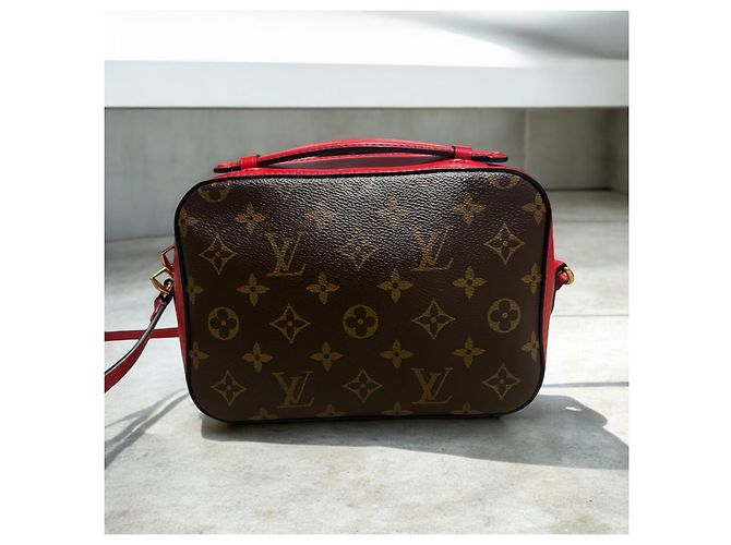 Louis Vuitton Monogram Saintonge 2018 Marrone Rosso - vista 4