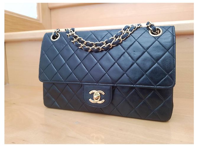 Borsa a mano Chanel in pelle nera Nero - vista 17