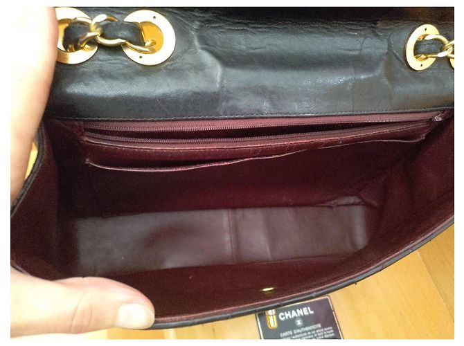 Borsa Chanel XXL in pelle nera Nero - vista 12