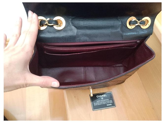 Borsa Chanel XXL in pelle nera Nero - vista 13