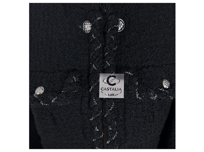 Chanel Iconic Chain Trim Black Tweed Jacket - view 12