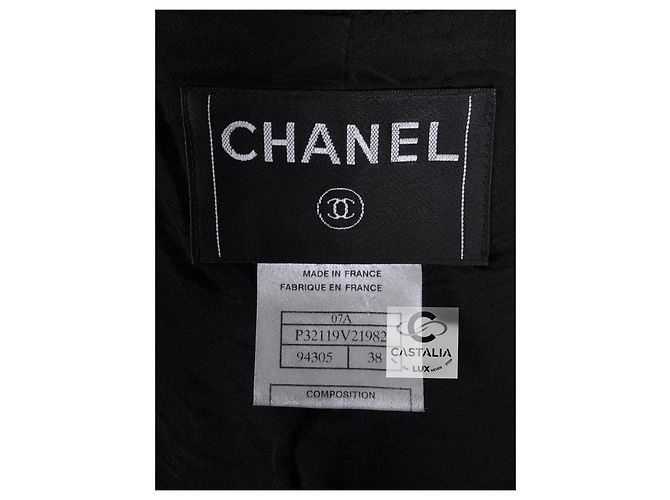 Chanel Iconic Chain Trim Black Tweed Jacket - view 15
