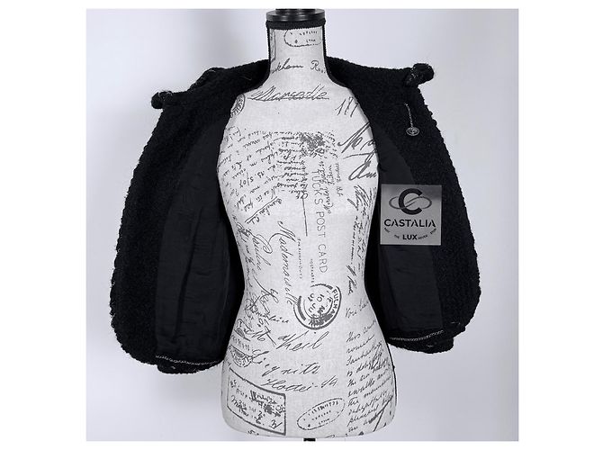 Chanel Iconic Chain Trim Black Tweed Jacket - view 17