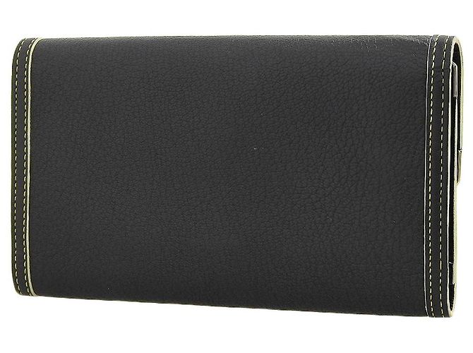 Cartera Larga Internacional Louis Vuitton Suhali M91836 Negro - vista 2