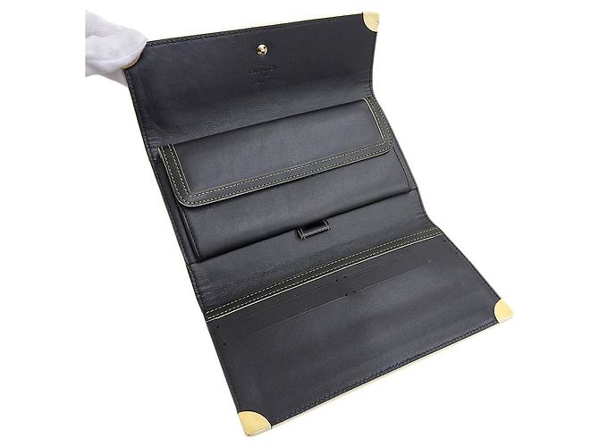 Cartera Larga Internacional Louis Vuitton Suhali M91836 Negro - vista 3