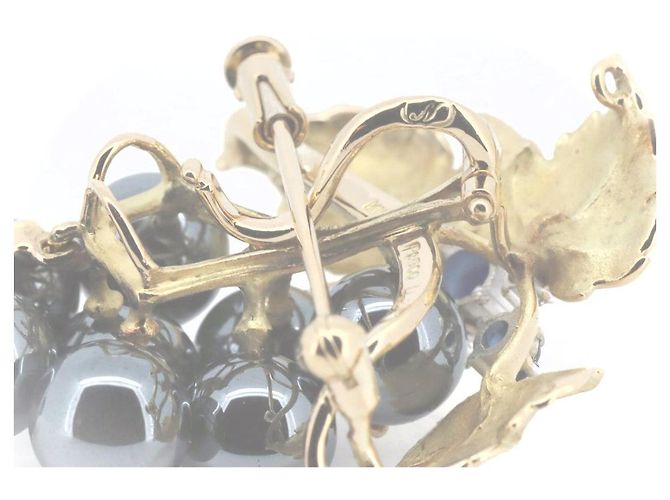 Autre Marque Nobuko Ishikawa Au750 PT900 Hämatit Diamant Saphir Anhänger Golden - Ansicht 5