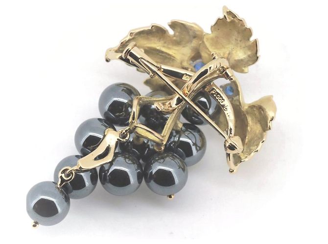 Autre Marque Nobuko Ishikawa Au750 PT900 Hämatit Diamant Saphir Anhänger Golden - Ansicht 6