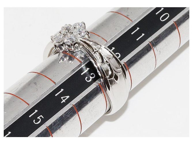 Autre Marque Pt900 Diamantring 0,55 ct Größe 12,5 - Ansicht 2