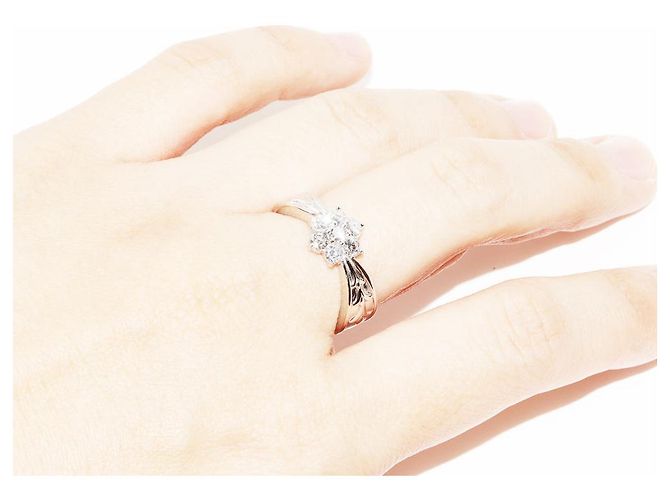 Autre Marque Pt900 Diamantring 0,55 ct Größe 12,5 - Ansicht 6