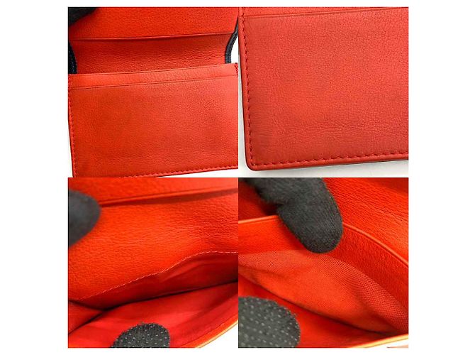 Dior Leather Card Case Navy Red Blue - view 4