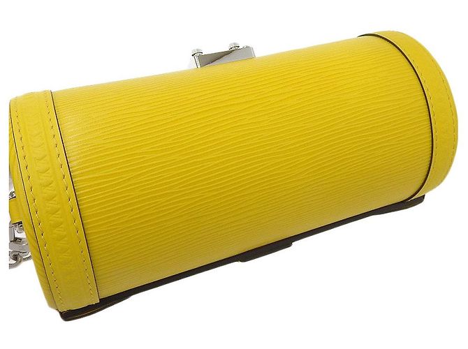 Borsa a spalla Louis Vuitton Epi Papillon Trunk M58647 Giallo - vista 4