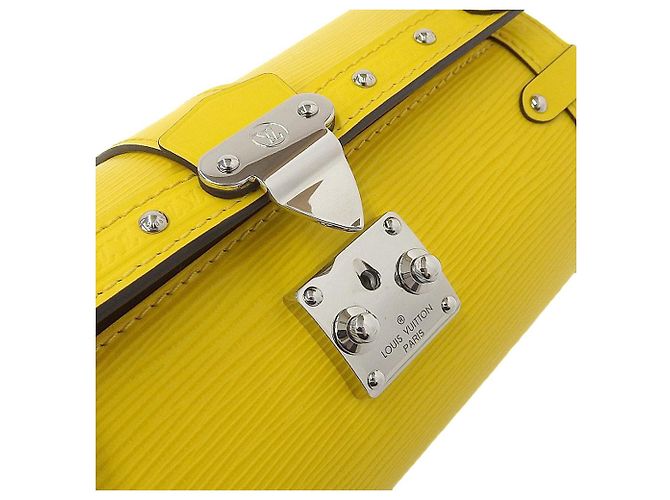 Borsa a spalla Louis Vuitton Epi Papillon Trunk M58647 Giallo - vista 5