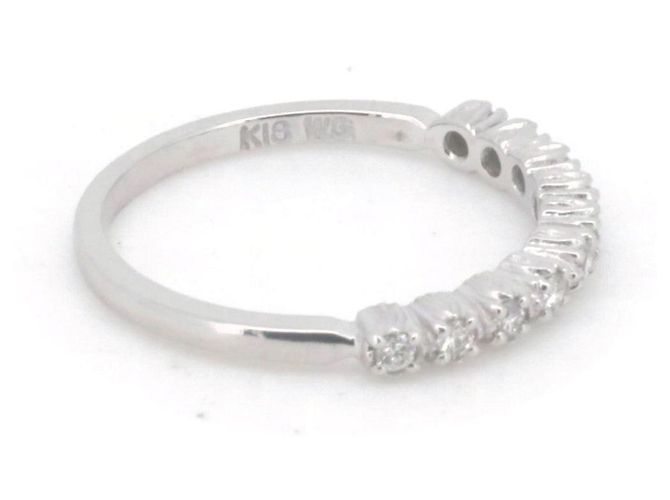 Autre Marque Ahkah Half Eternity Au750 Diamantring Weiß - Ansicht 4