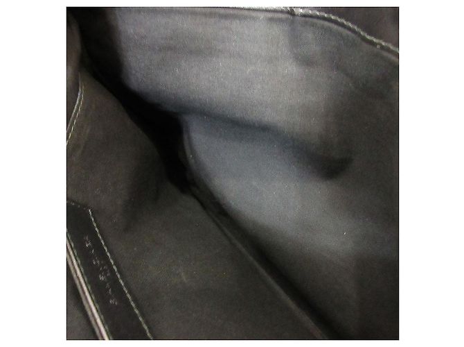 Clutch in denim, tela e pelle Balenciaga Blu - vista 10