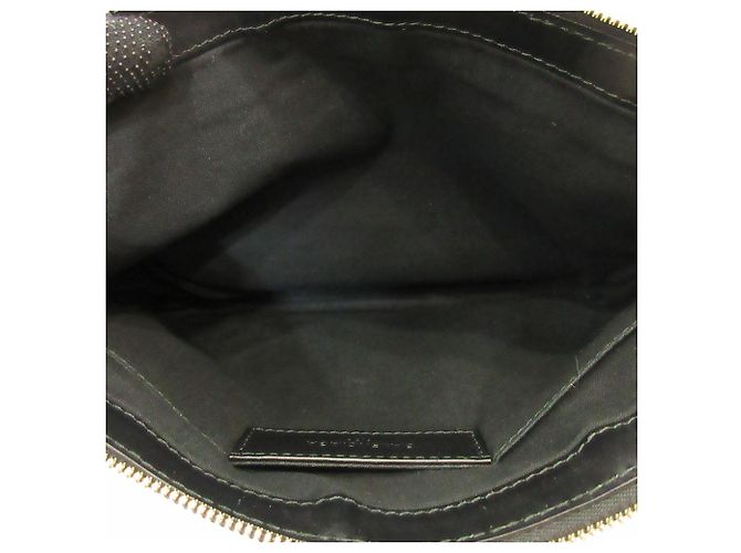 Clutch in denim, tela e pelle Balenciaga Blu - vista 8