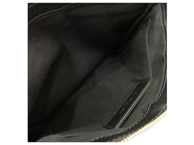 Clutch in denim, tela e pelle Balenciaga Blu - vista 9