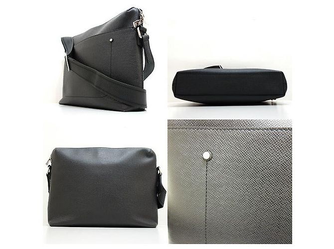 Borsa messenger Louis Vuitton Taiga Grigori Nera Nero - vista 2