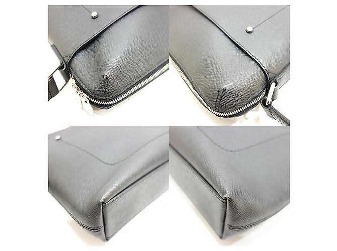 Borsa messenger Louis Vuitton Taiga Grigori Nera Nero - vista 3