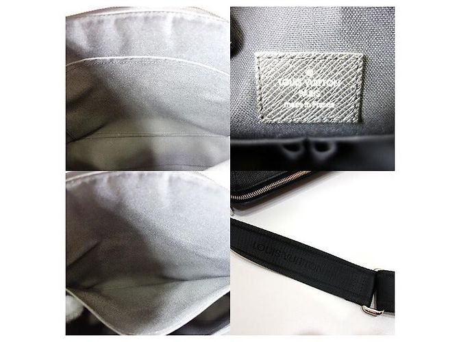 Borsa messenger Louis Vuitton Taiga Grigori Nera Nero - vista 6