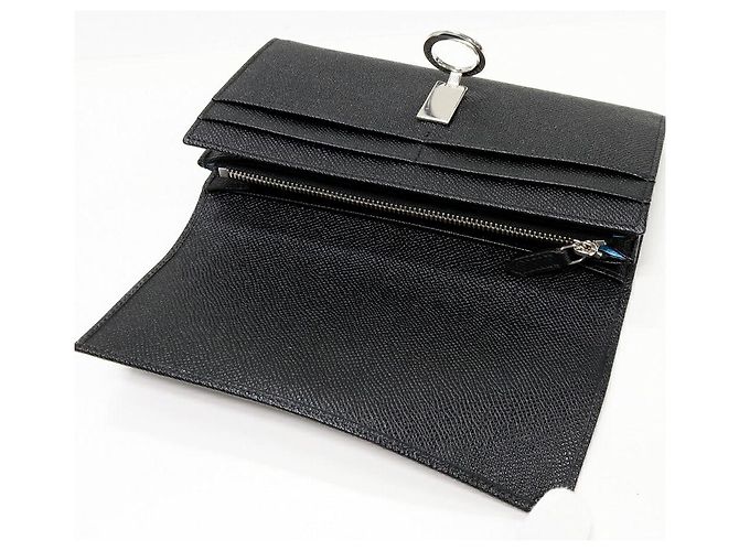 Autre Marque Bvlgari Kalbsleder lange Brieftasche 30414 Schwarz - Ansicht 3