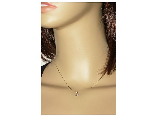Autre Marque Diamantanhänger aus Platin Pt900 - Ansicht 2