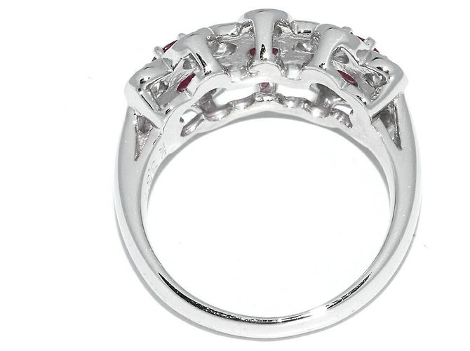 Autre Marque Pt900 Ruby Diamond Ring - view 3