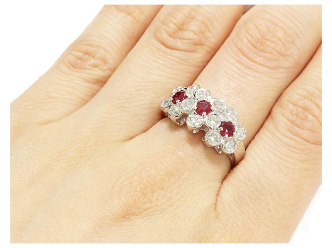 Autre Marque Pt900 Ruby Diamond Ring - view 6