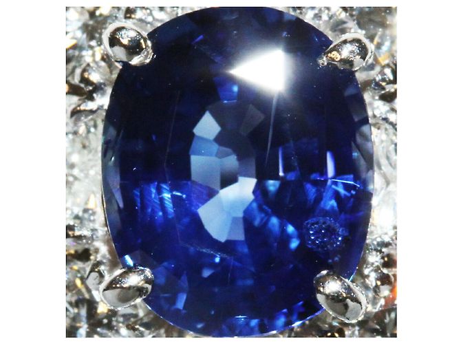 Autre Marque Anello in zaffiro Pt900 2,121 ct e diamante 1,37 ct - vista 5