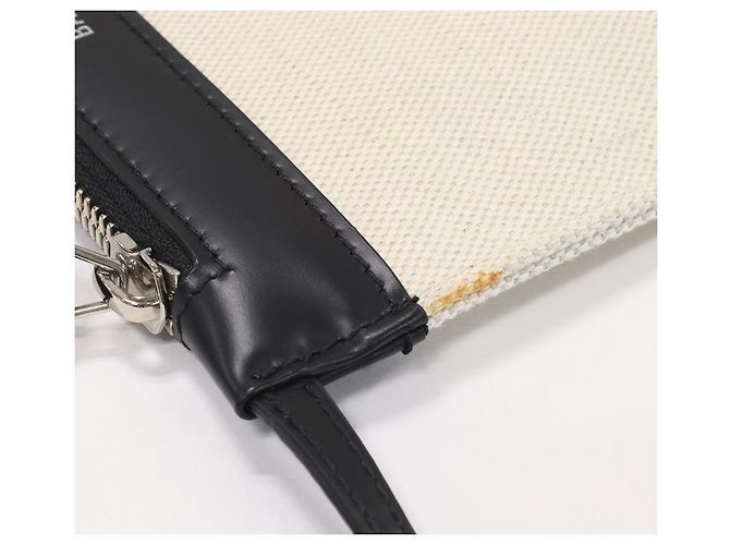 Borsa Cabas 2way in tela di vitello navy Balenciaga 390346 Beige - vista 6