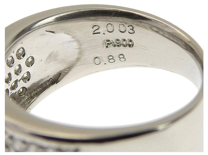 Autre Marque Platinring Pt900 mit Diamant 2ct Größe 12.5 - Ansicht 2