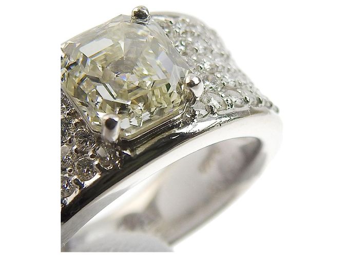 Autre Marque Platinring Pt900 mit Diamant 2ct Größe 12.5 - Ansicht 3