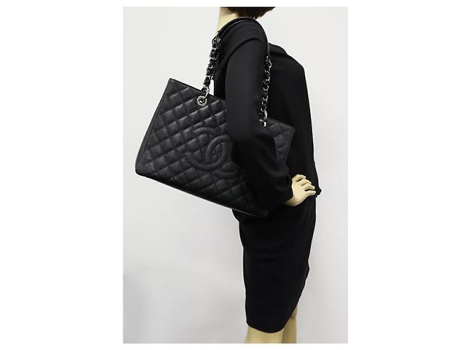 Chanel Caviar Skin GST Große Einkaufstasche 2way Bag A50995 Schwarz - Ansicht 2
