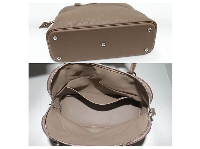 Hermès Borsa 2 in 1 Hermes Bolide Taurillon Clemence Grigio - vista 4