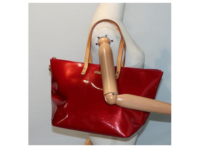 LOUIS VUITTON Monogram Vernis Bellevue GM Borsa a Mano Rossa M93587 LV Auth 89431 Rosso - vista 22