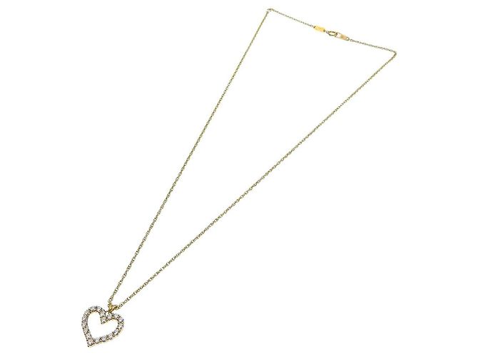 Autre Marque Collana a forma di cuore in diamante Royal Asscher K18YG 0,55 ct D'oro - vista 2