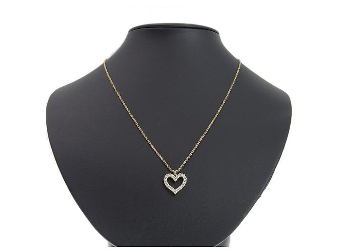 Autre Marque Collana a forma di cuore in diamante Royal Asscher K18YG 0,55 ct D'oro - vista 5