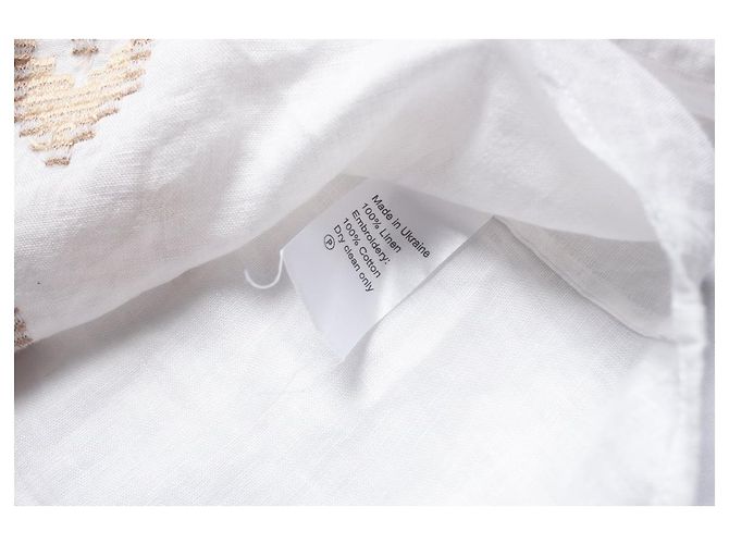 Autre Marque Elf März, weiße ethnische bestickte Bluse - Ansicht 6
