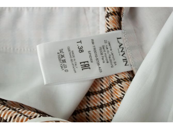 Lanvin, karierte Hose Braun Mehrfarben Orange - Ansicht 7