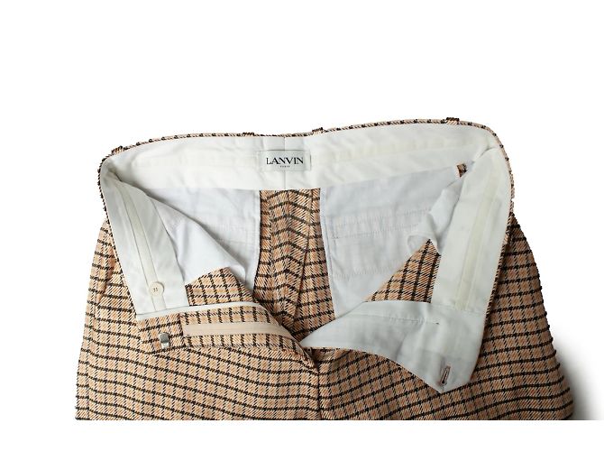 Lanvin, karierte Hose Braun Mehrfarben Orange - Ansicht 8