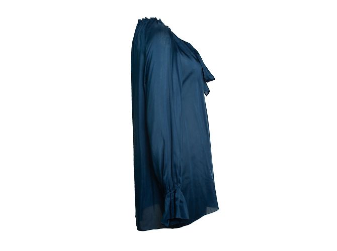 The Row, blaue Bluse mit Schleife - Ansicht 4