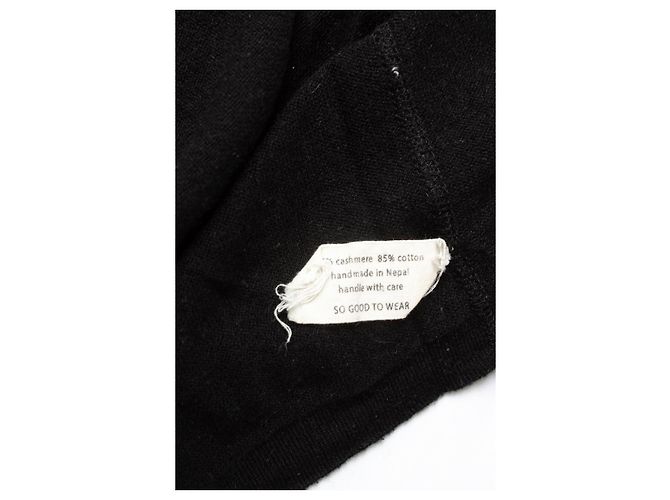 Autre Marque Tan bueno de llevar, top de mezcla de cachemira en negro - vista 5