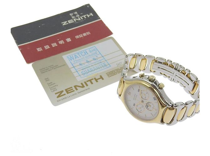 Zénith Relógio automático de calendário triplo com fase da lua Zenith Academy El Primero Prata - vista 7