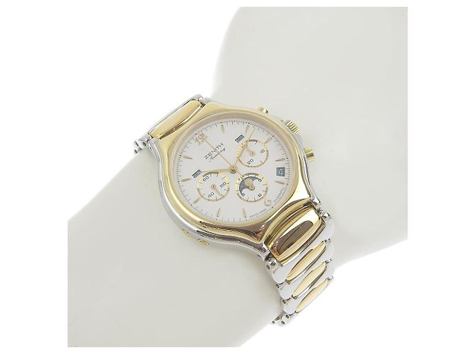 Zénith Relógio automático de calendário triplo com fase da lua Zenith Academy El Primero Prata - vista 8